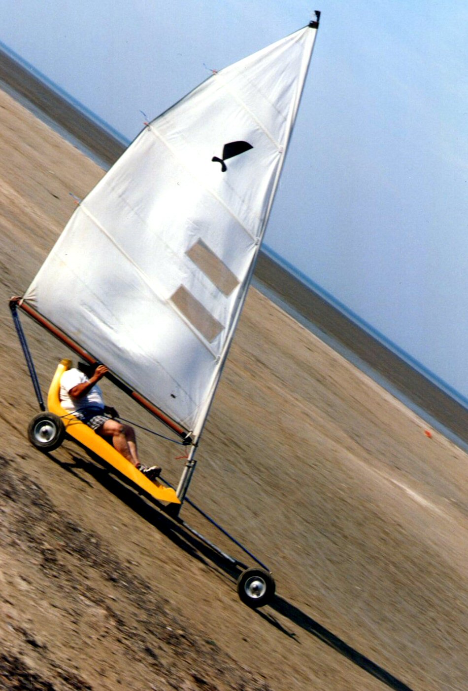 Char à voile sur la plage