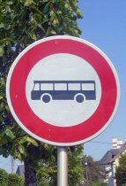 Panneau interdit bus